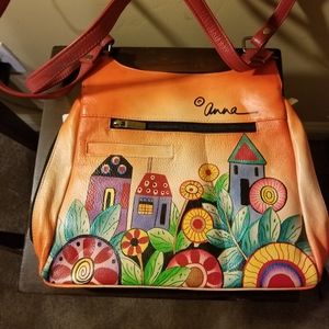 Anna by Anuschka Leather Handpainted Purse